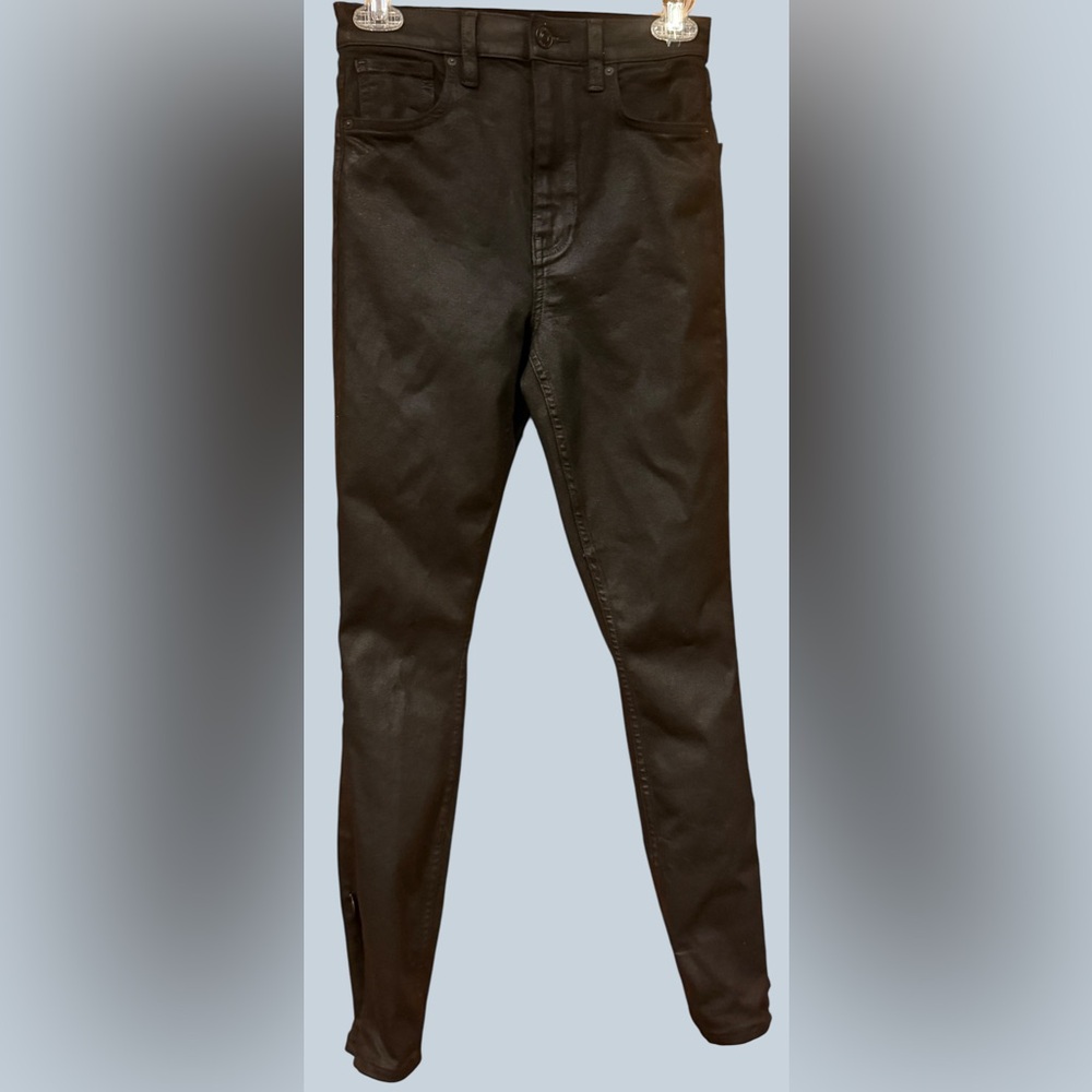 Hudson Jeans Black Coated Skinny Jeans